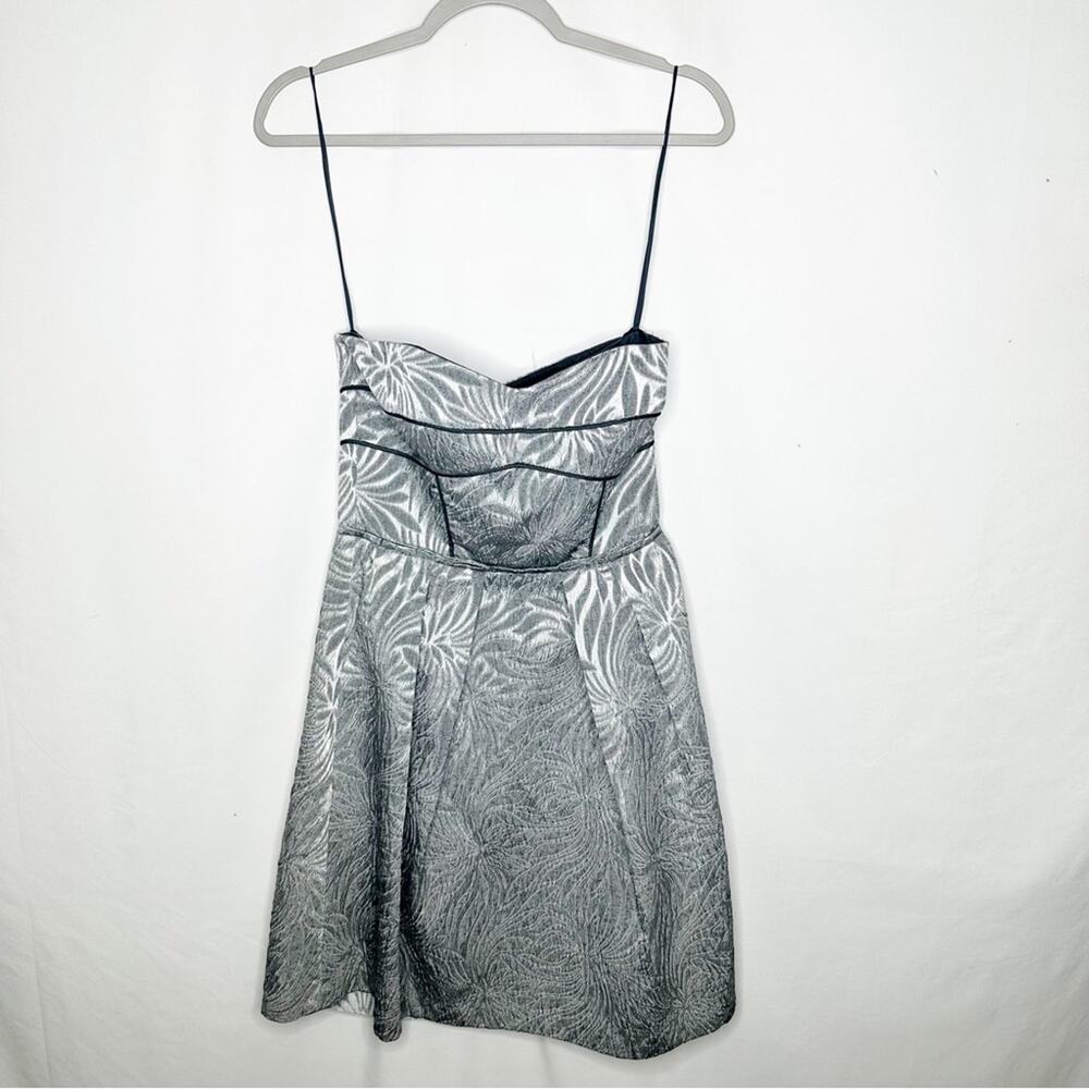 CYNTHIA STEFFE Metallic Jacquard Anne Strapless Dress in Size 4